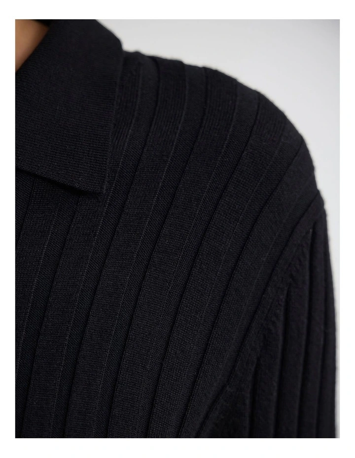 Everly Rib Knit in Black image 6