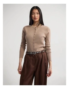 Alexie Cardigan in Army