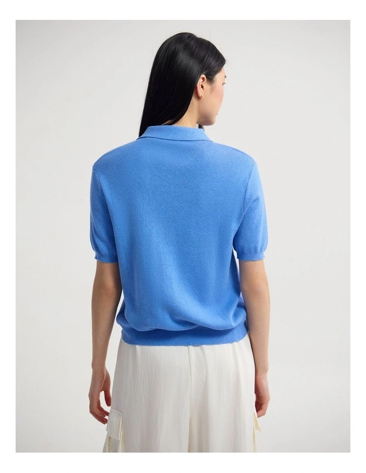 Lillie Cashmere Blend Cardigan in Blue image 2