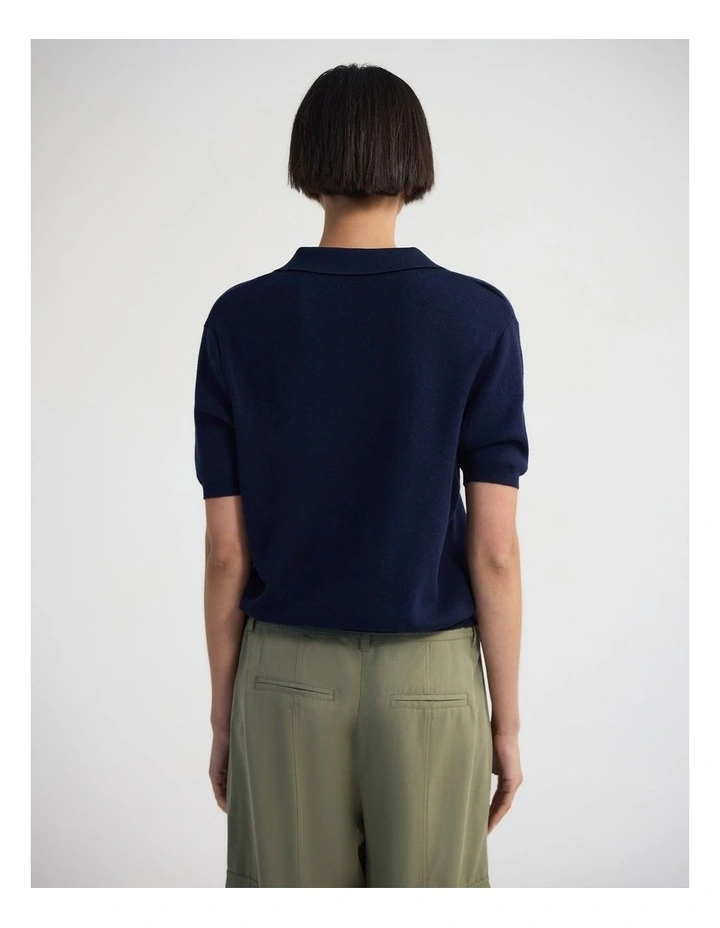 Lillie Cashmere Blend Cardigan in Navy image 2