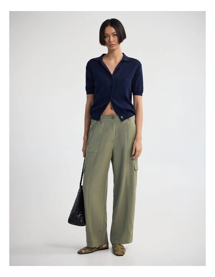 Lillie Cashmere Blend Cardigan in Navy image 5