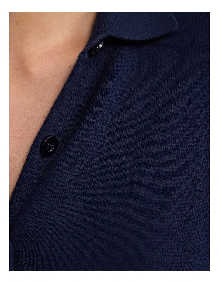 Lillie Cashmere Blend Cardigan in Navy image 6