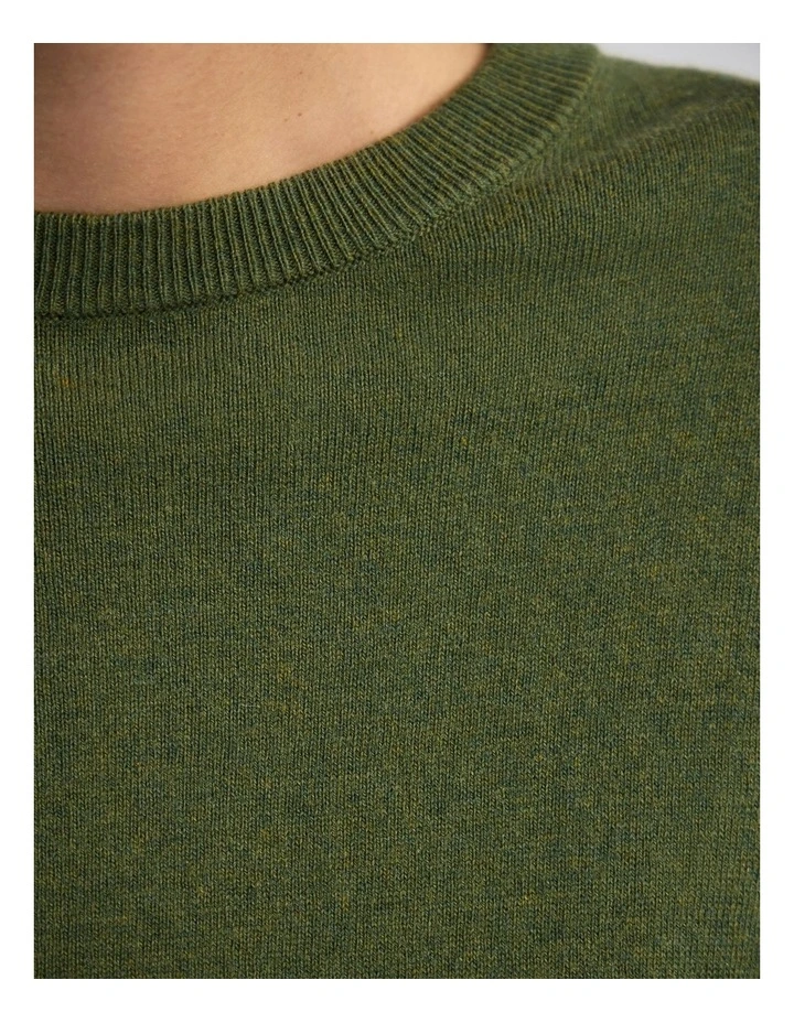 Leeta Cashmere Blend Shldr Pad Knit in Army image 6
