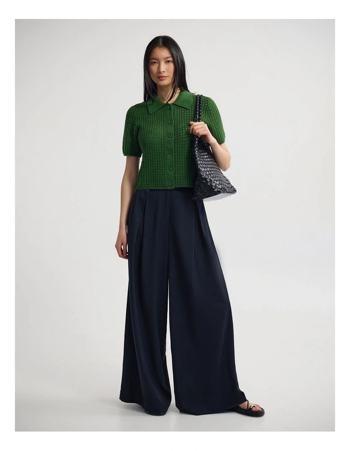 Imogen Crop Cardigan in Green image 5