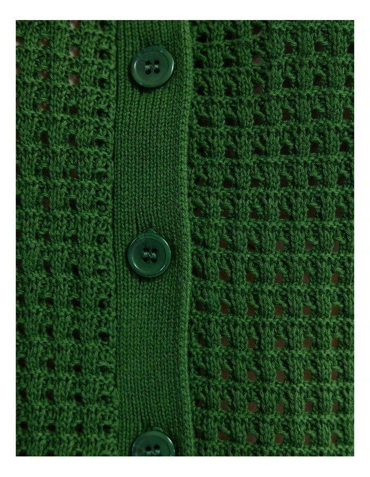 Imogen Crop Cardigan in Green image 6