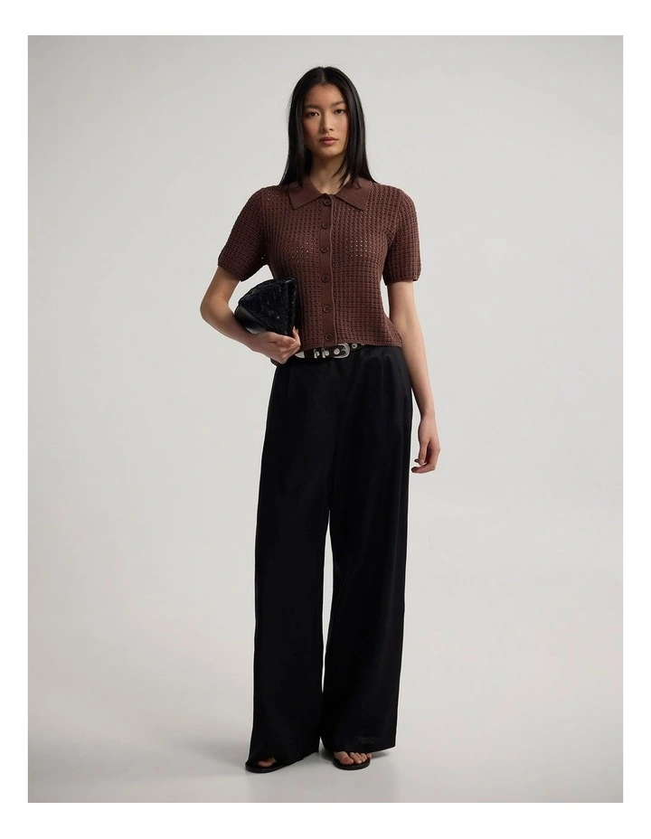 Imogen Crop Cardigan in Mocha image 5