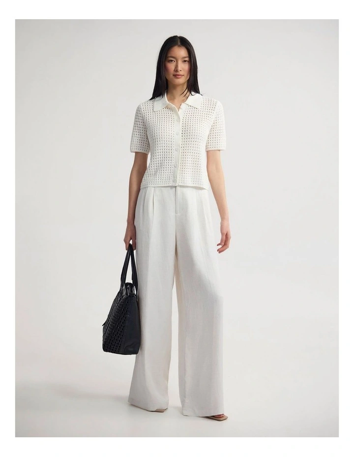 Imogen Crop Cardigan in Ivory image 5