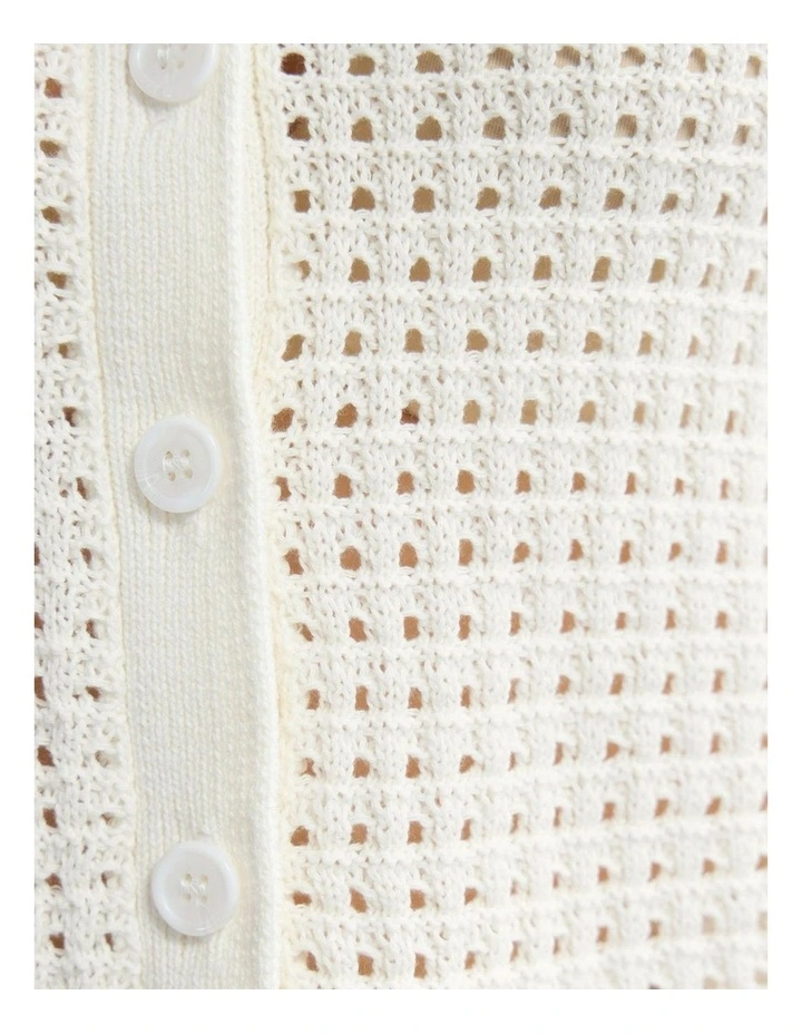 Imogen Crop Cardigan in Ivory image 7
