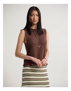 Lily Knitted Fringe Tank