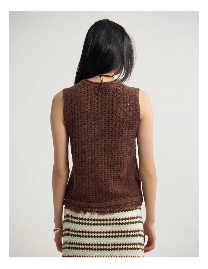 Lily Knitted Fringe Tank image 2