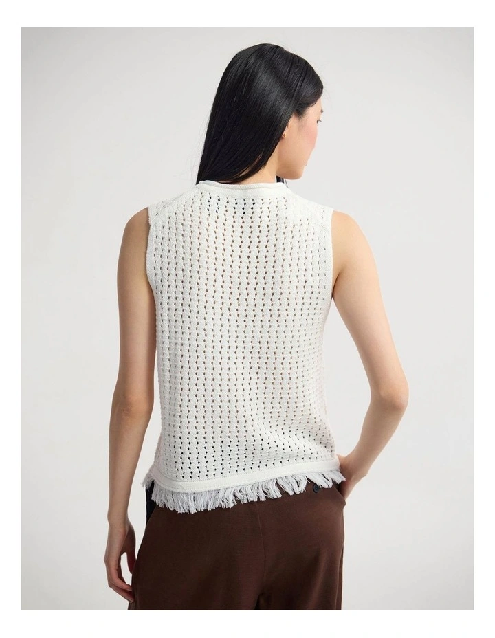 Lily Knitted Fringe Tank image 2