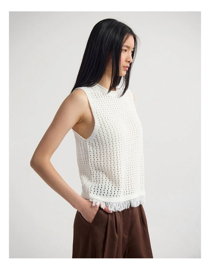 Lily Knitted Fringe Tank image 3