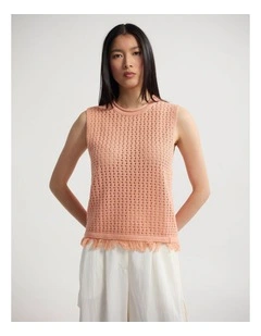 Lily Knitted Fringe Tank