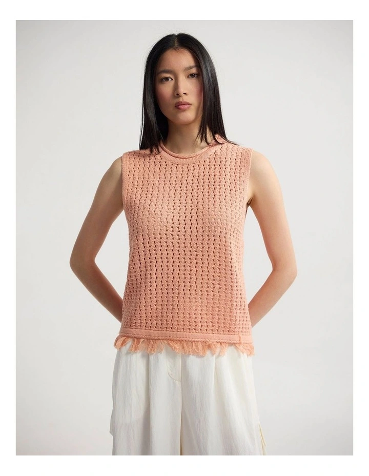 Lily Knitted Fringe Tank image 1