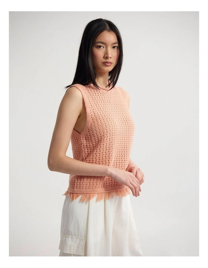 Lily Knitted Fringe Tank image 3