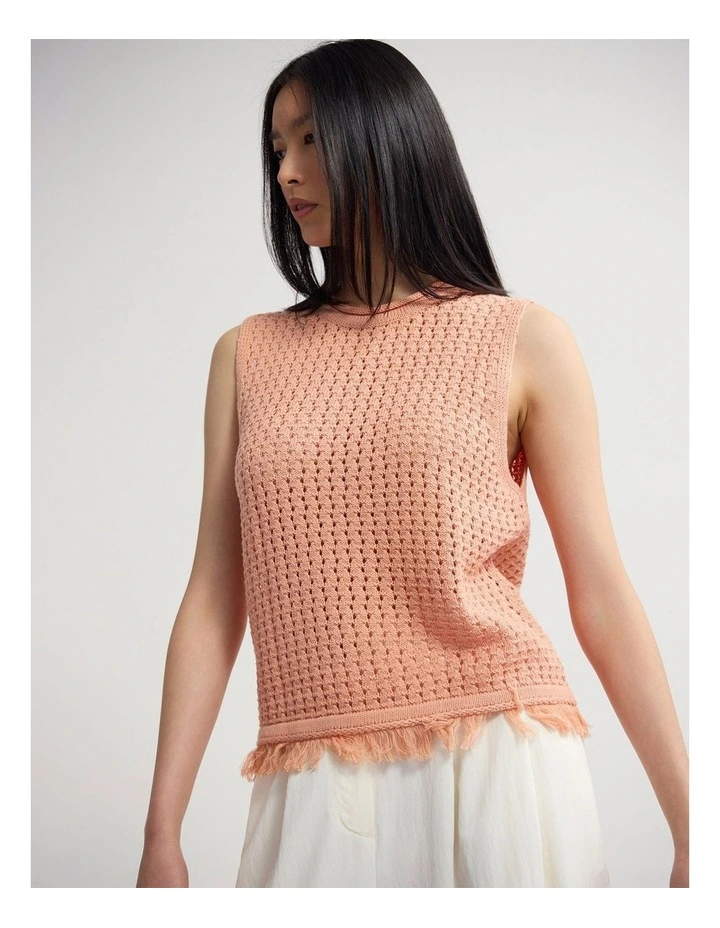 Lily Knitted Fringe Tank image 4
