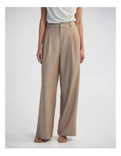 Cameron Pure Wool Suit Pant in Latte