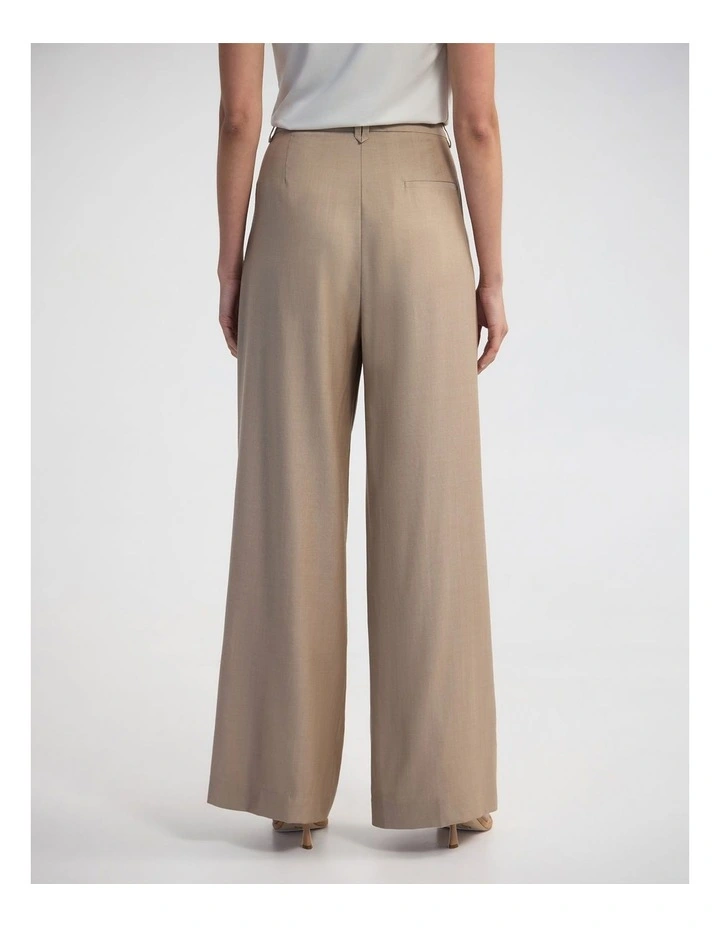 Cameron Pure Wool Suit Pant in Latte image 2