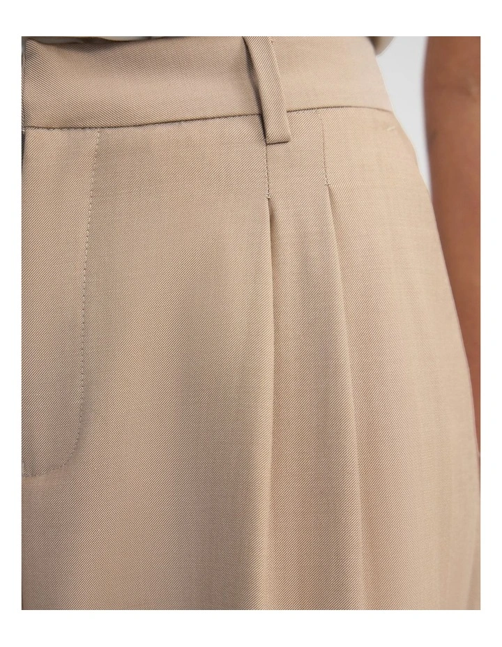 Cameron Pure Wool Suit Pant in Latte image 6