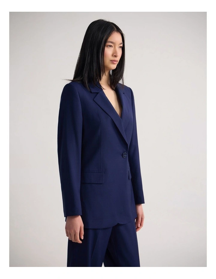 Raffi Pure Wool Suit Jacket in Navy image 3