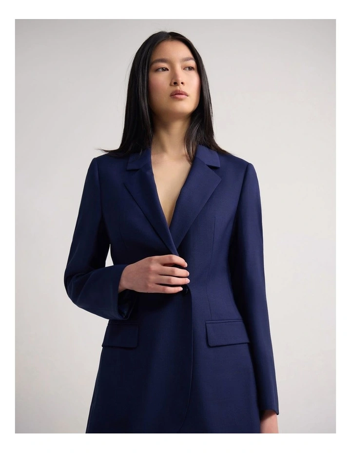Raffi Pure Wool Suit Jacket in Navy image 4