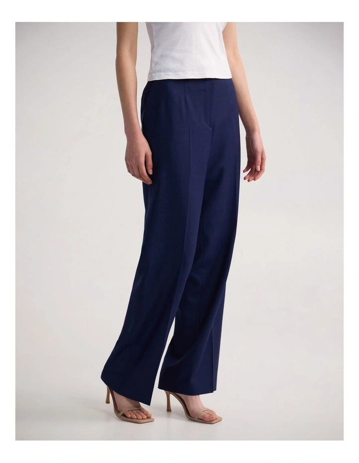 Calista Pure Wool Suit Pant in Navy image 3