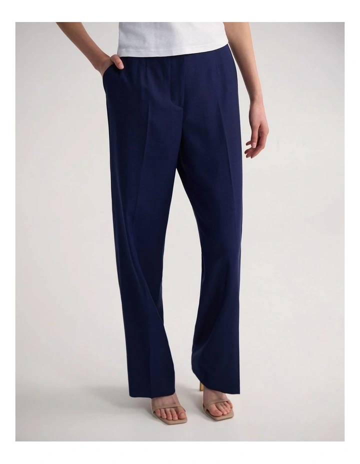 Calista Pure Wool Suit Pant in Navy image 4