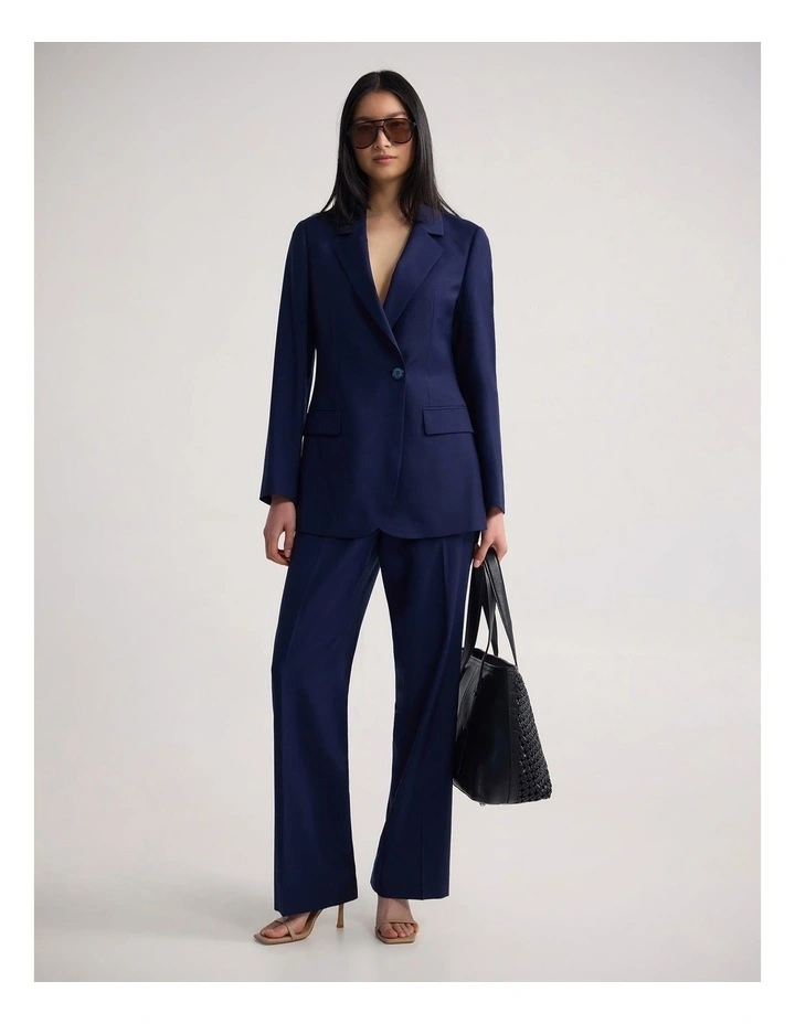 Calista Pure Wool Suit Pant in Navy image 5