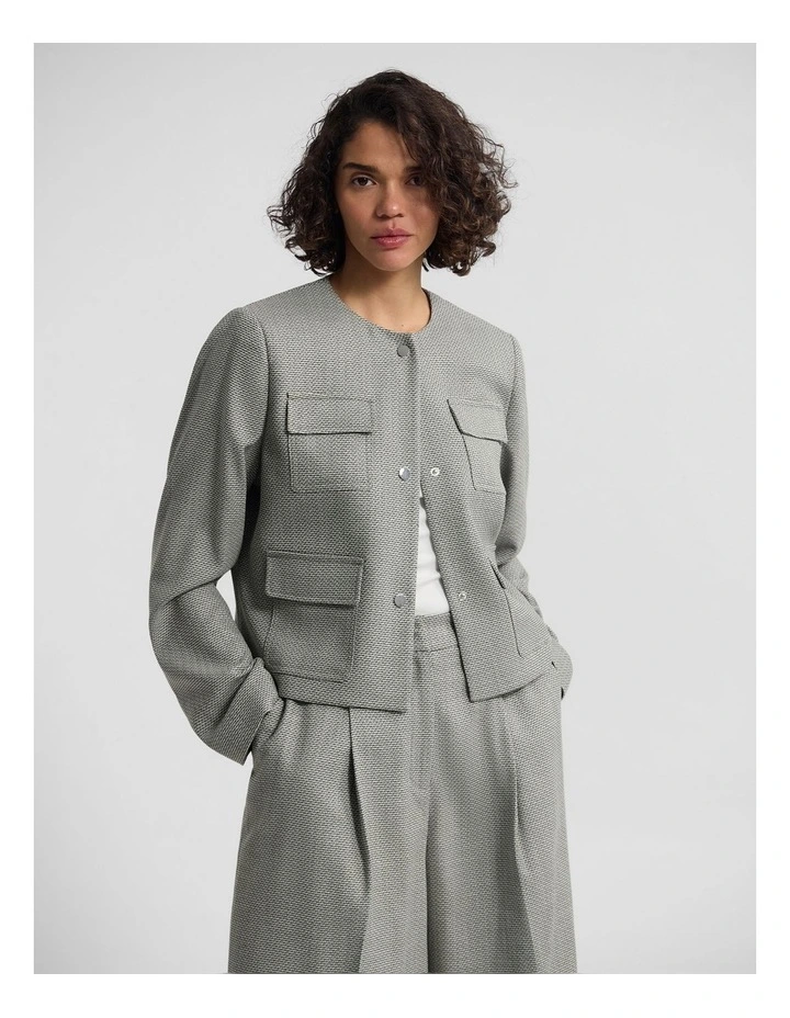 Nyla Crop Jacket in Green image 1