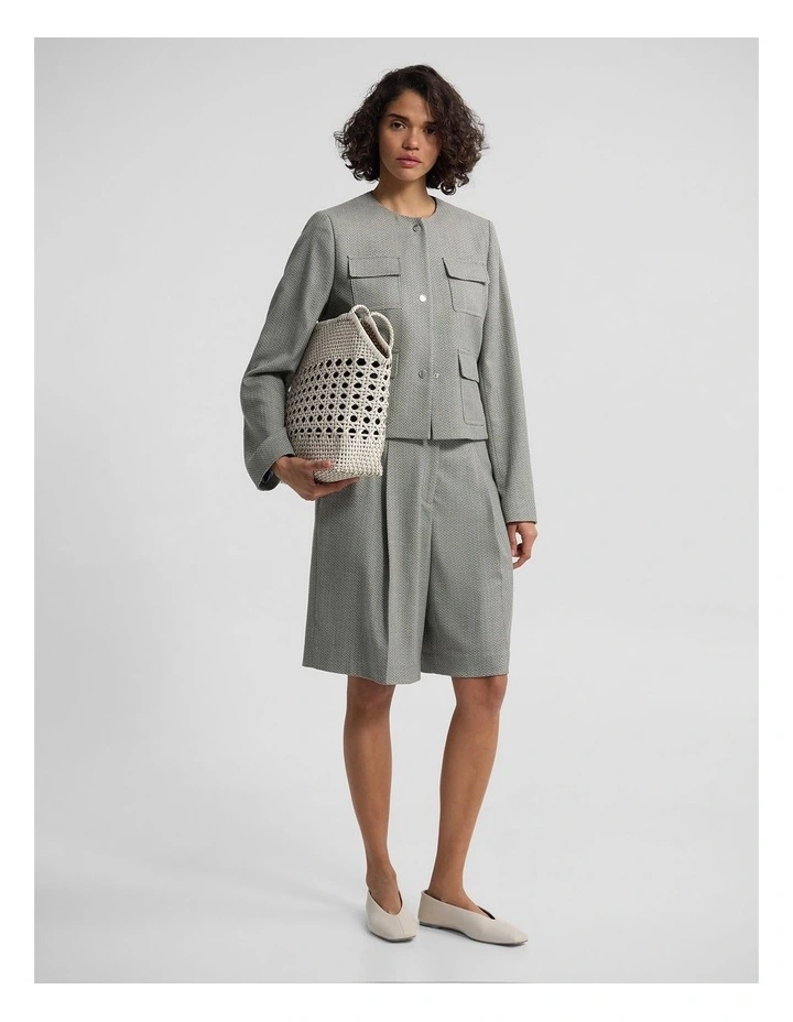 Nyla Crop Jacket in Green image 4