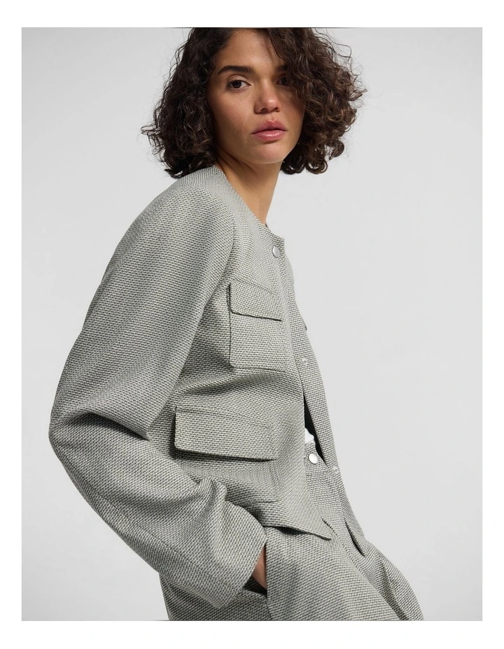 Nyla Crop Jacket in Green image 7
