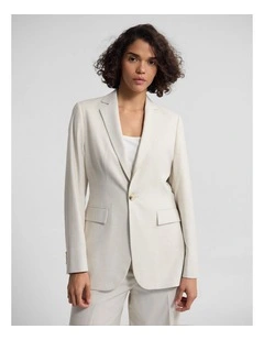Ebony Suit Jacket in Pumice