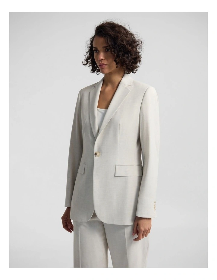 Ebony Suit Jacket in Pumice image 3