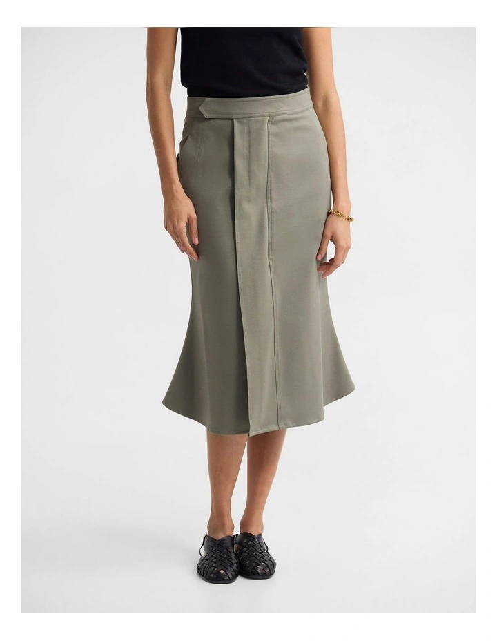 Eva Stretch Skirt in Green image 1