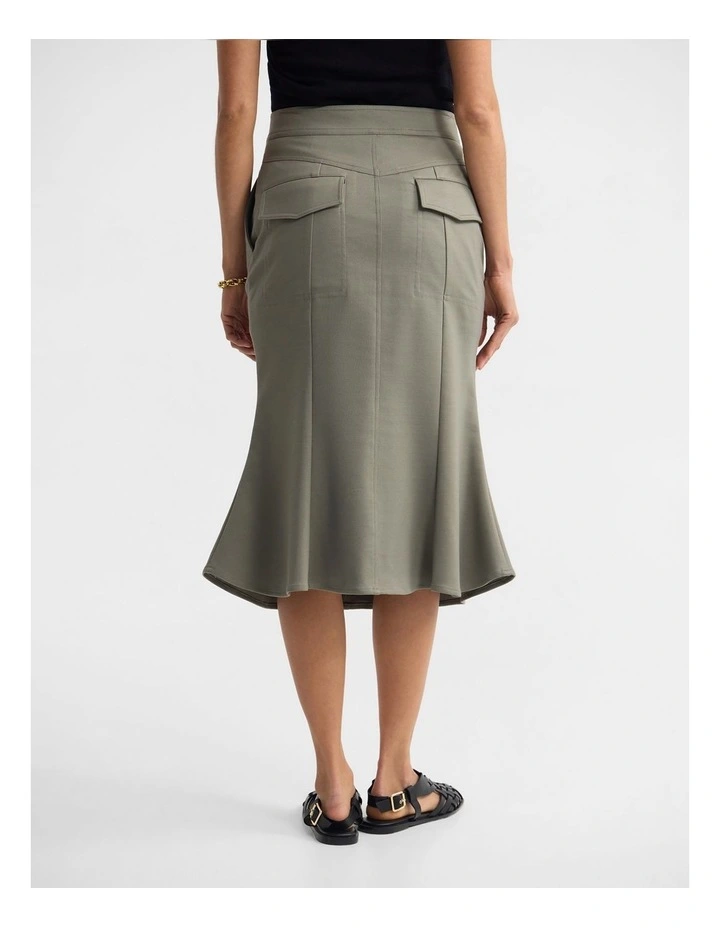 Eva Stretch Skirt in Green image 2