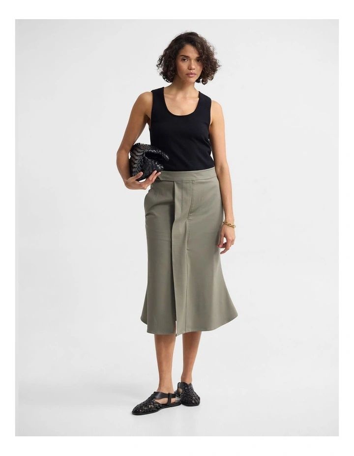 Eva Stretch Skirt in Green image 4