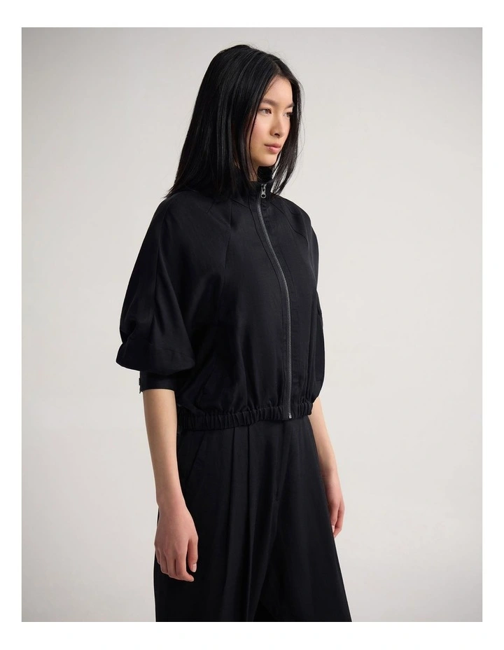 Winona Bomber Jacket in Black image 3