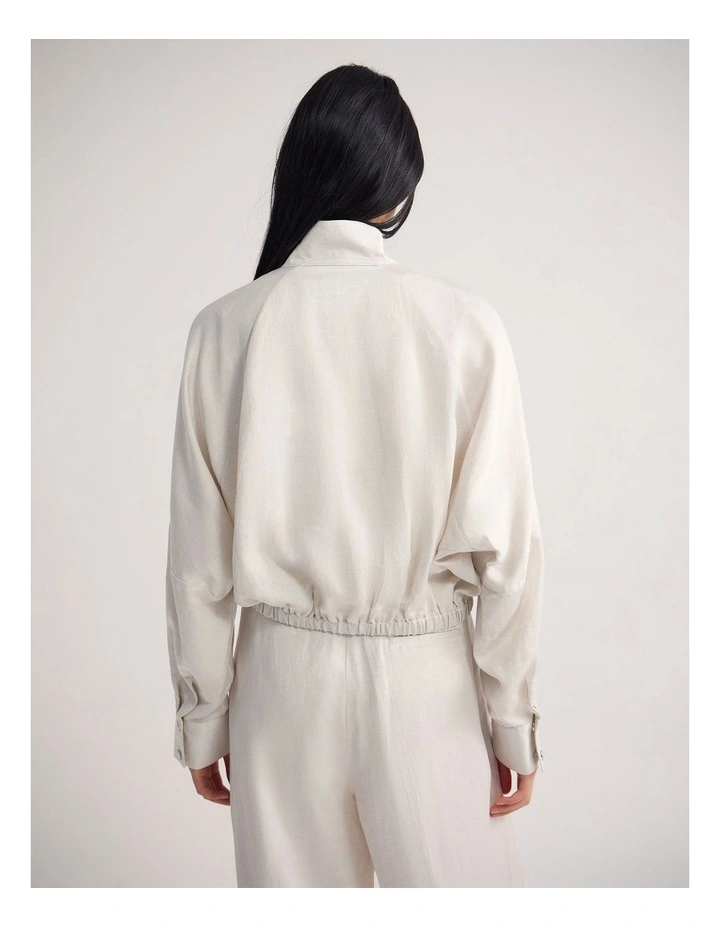 Winona Bomber Jacket in Cream image 2