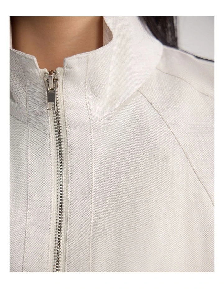 Winona Bomber Jacket in Cream image 6