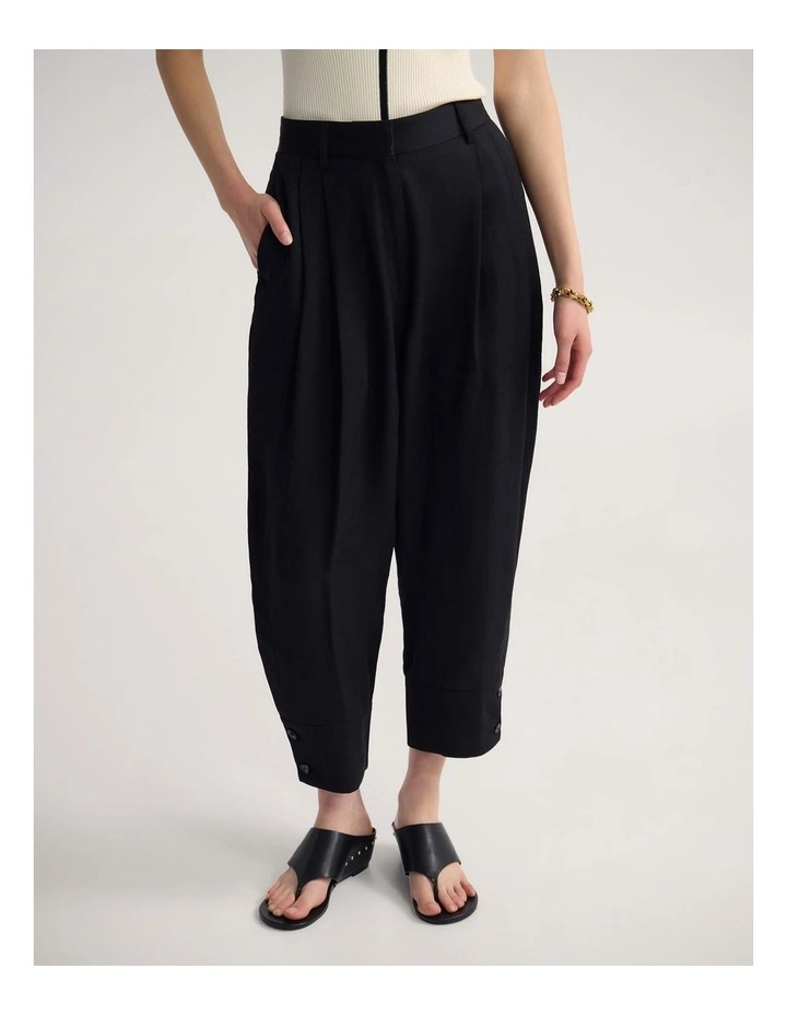 Helena Cuff Hem Pant in Black image 4