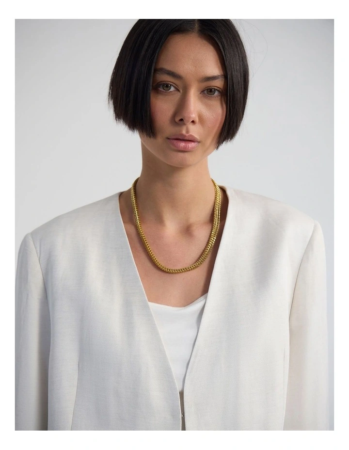 Alina Crop Blazer in Cream image 4