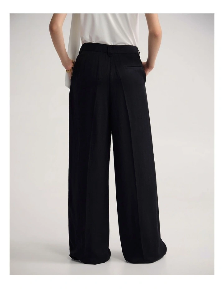 Cameron Pleat Front Pant in Black image 2