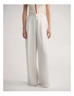Cameron Pleat Front Pant in Cream