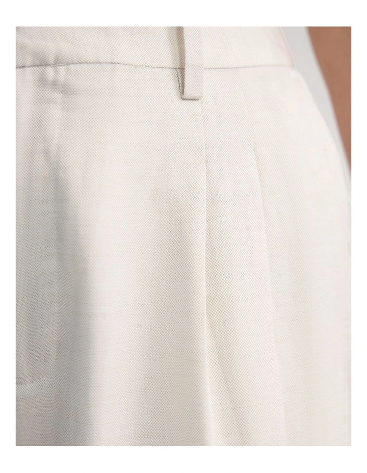 Cameron Pleat Front Pant in Cream image 6
