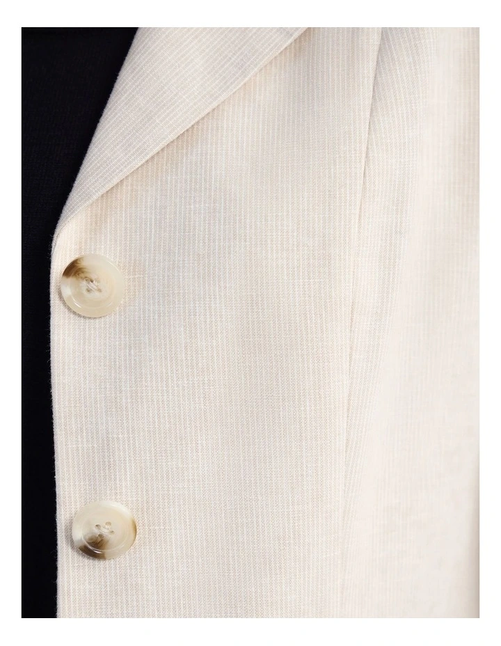 Rae Linen Blend Crop/Cinched Blazer in Sand image 6
