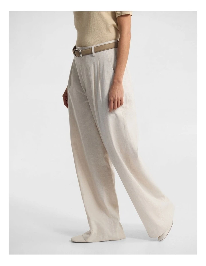 Sonia Pleat Front Relaxed Pant in Sand image 3