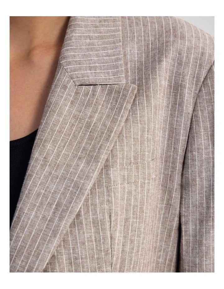 Racer Open Back Blazer in Mocha image 6