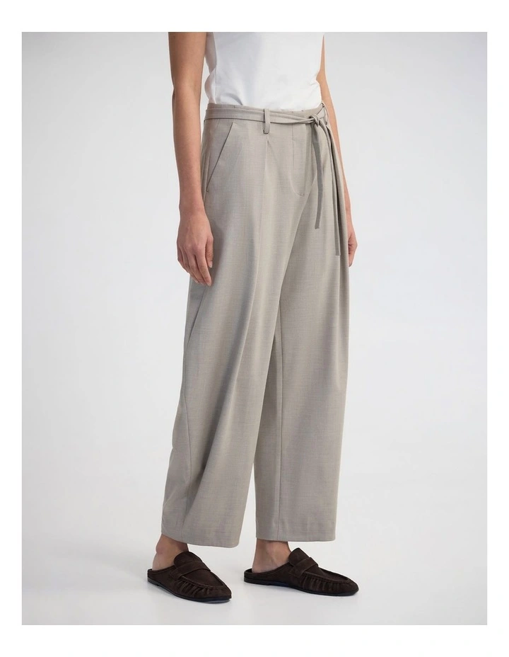 Monique Barrel Leg Wool Blend Pant in Sandstone image 3