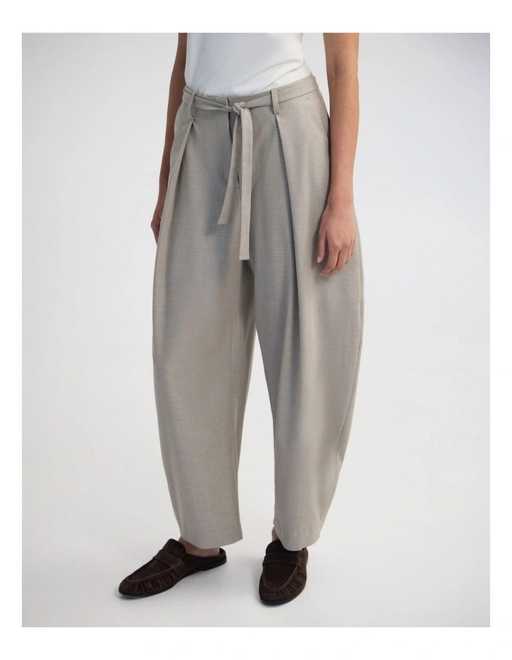 Monique Barrel Leg Wool Blend Pant in Sandstone image 4
