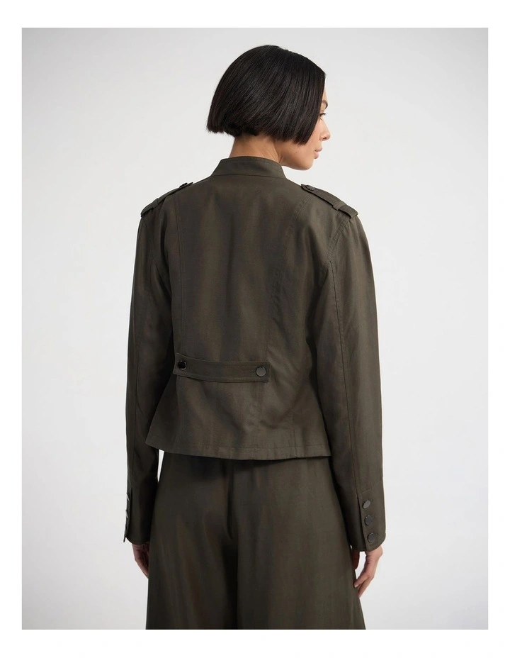Mimi Military Jacket in Green image 2